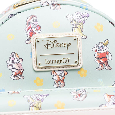 707 Street Exclusive - Loungefly Disney Snow White and the Seven Dwarfs Green Mini Backpack - Close Up