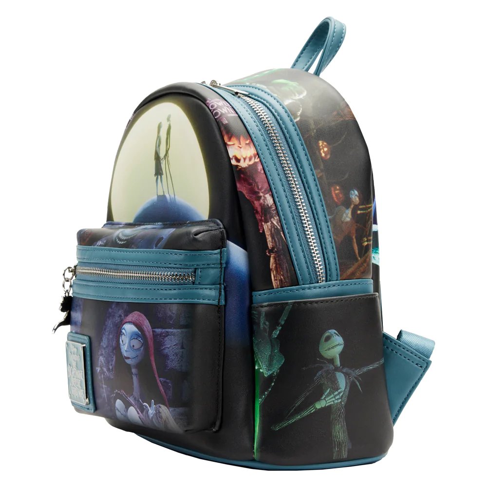 Loungefly Disney Nightmare Before Christmas Final Frame Mini Backpack - Side View