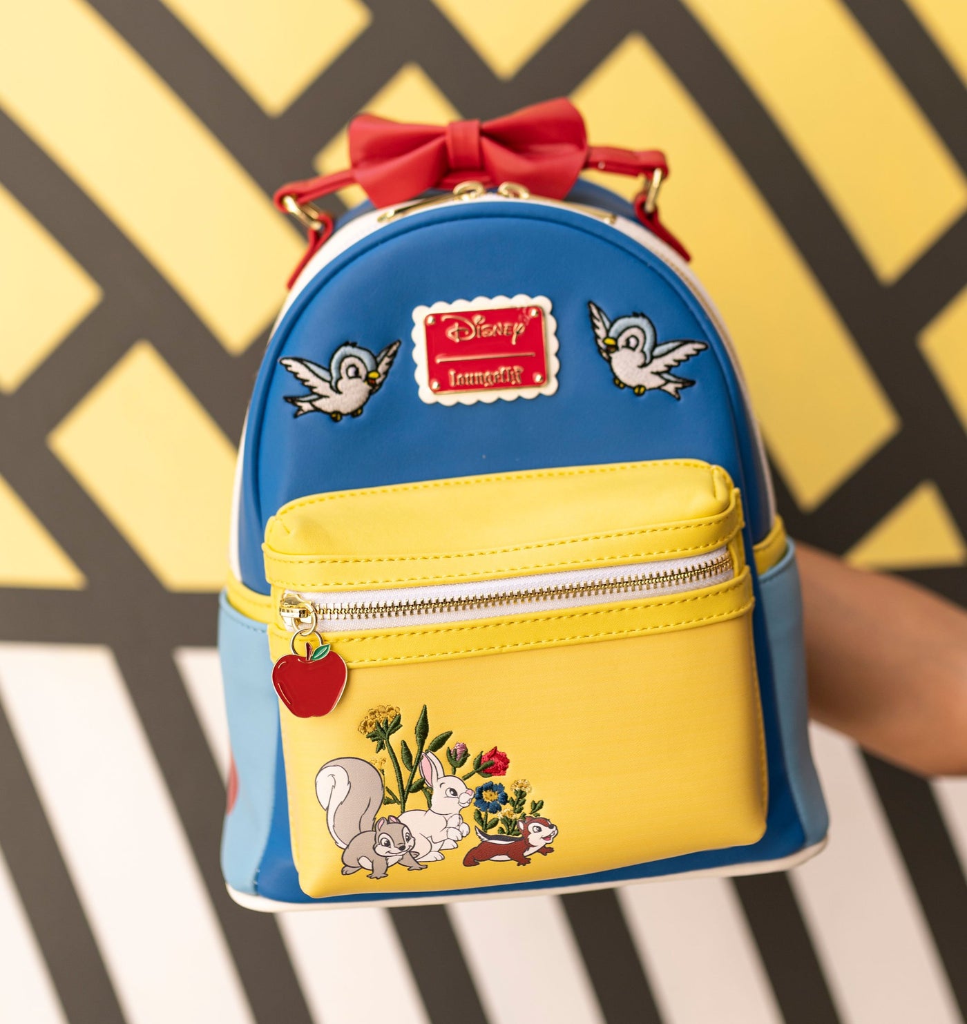 Loungefly Disney Snow White Cosplay Bow Handle Mini Backpack - IRL Front