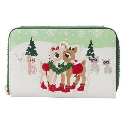 Loungefly Rudolph Merry Couple Zip-Around Wallet - Front