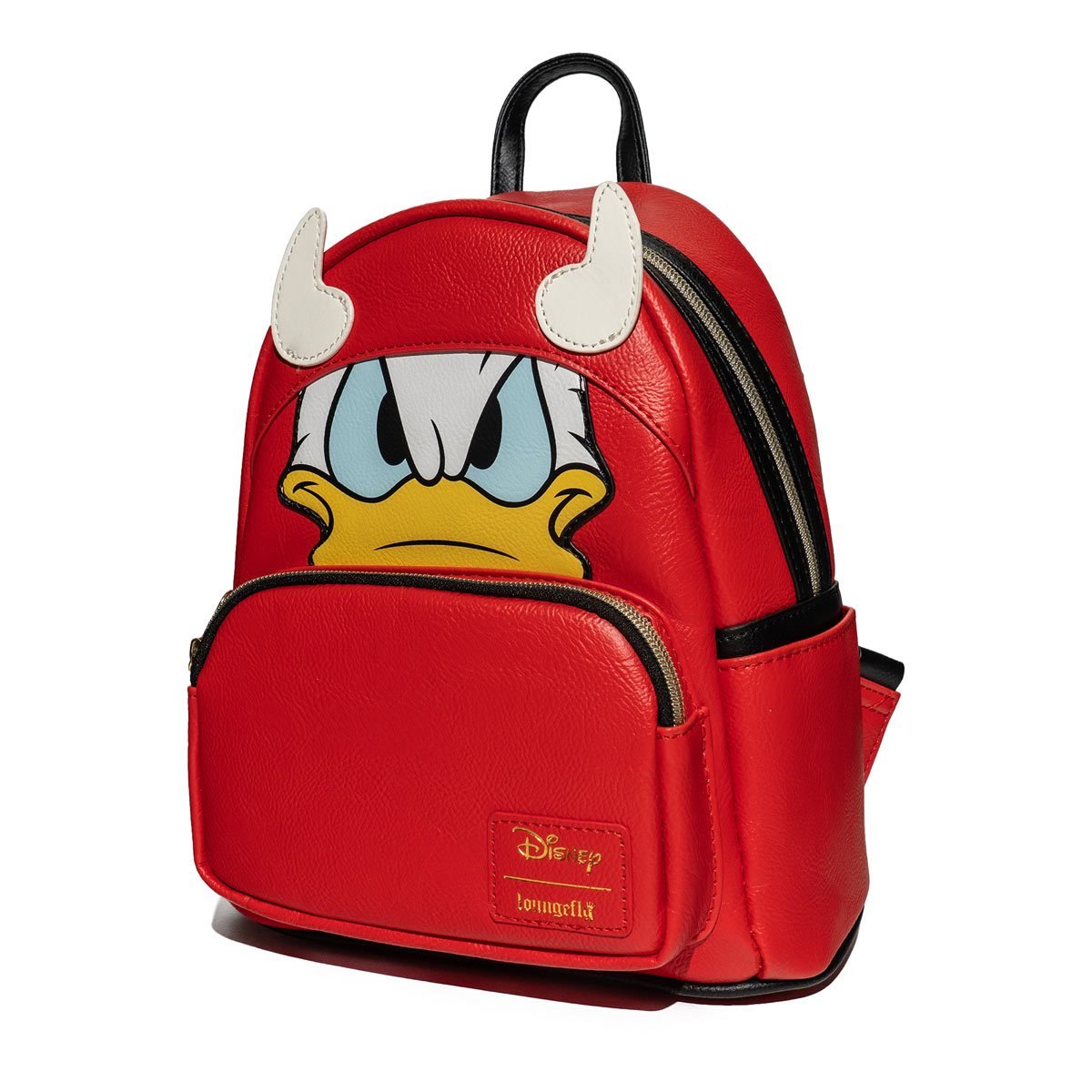 Loungefly Disney Donald Duck Devil Donald Cosplay Mini Backpack - Entertainment Earth Ex - Side View