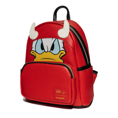 Loungefly Disney Donald Duck Devil Donald Cosplay Mini Backpack - Entertainment Earth Ex - Side View