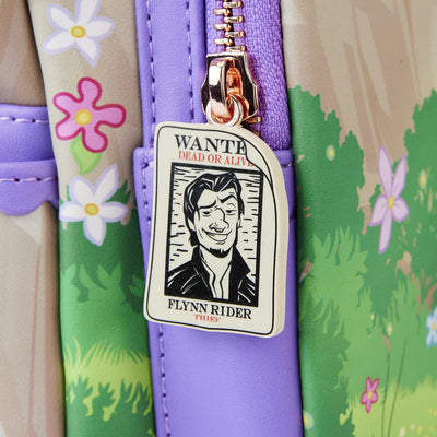 Loungefly Disney Tangled Rapunzel Swinging From Tower Mini Backpack - Zipper Pull