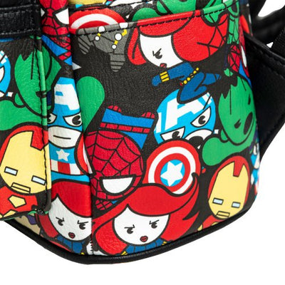 707 Street Exclusive - Loungefly Marvel Avengers Chibi Allover Print Mini Backpack - Side Pocket