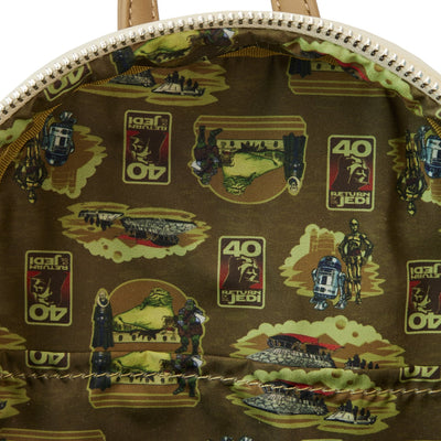Loungefly Star Wars Return of the Jedi 40th Anniversary Jabba's Palace Mini Backpack - Interior Lining