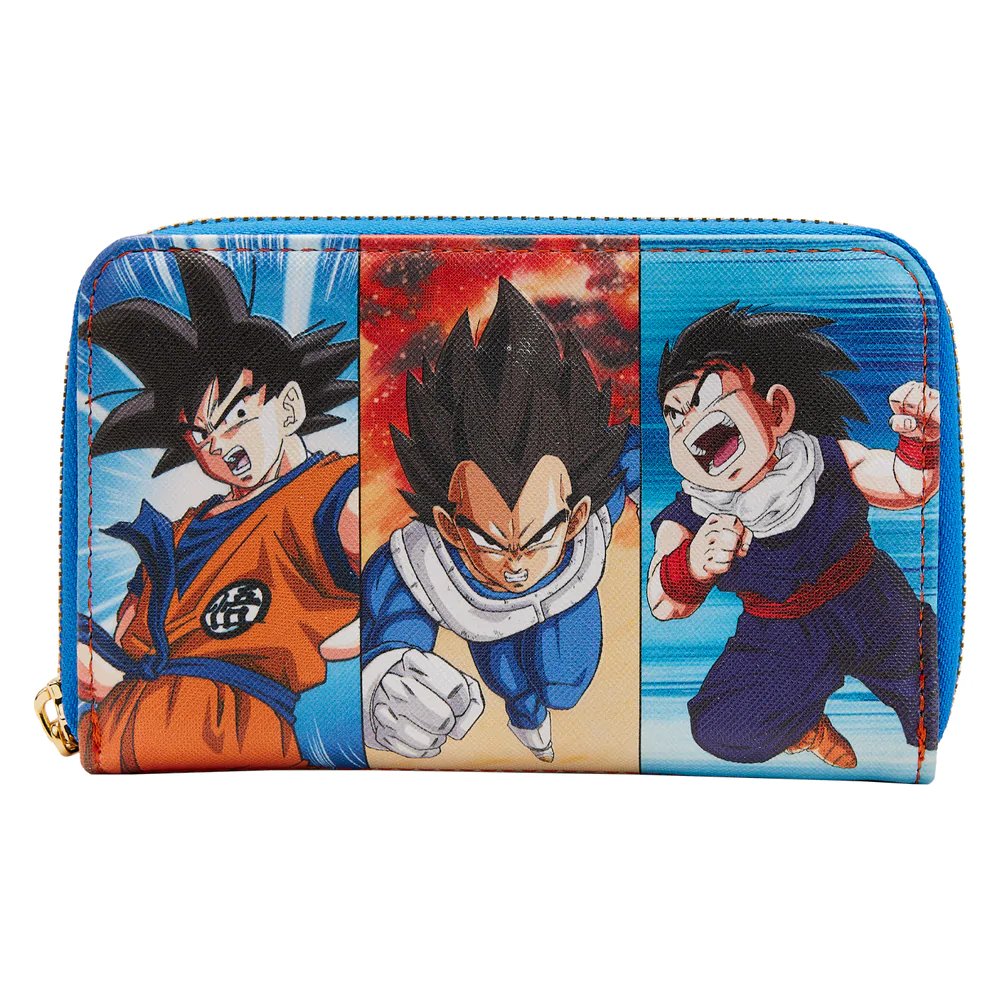 671803448339 - Loungefly Dragon Ball Z Trio Zip-Around Wallet - Front