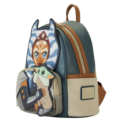 Loungefly Star Wars The Mandalorian Ahsoka Holding Grogu Mini Backpack - Side View