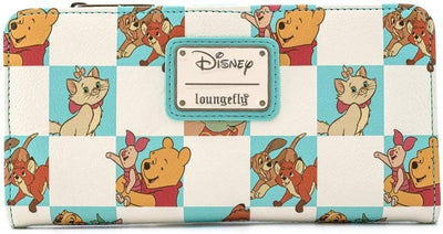 Loungefly Disney Classics Mint Checkered Allover Print Flap Wallet