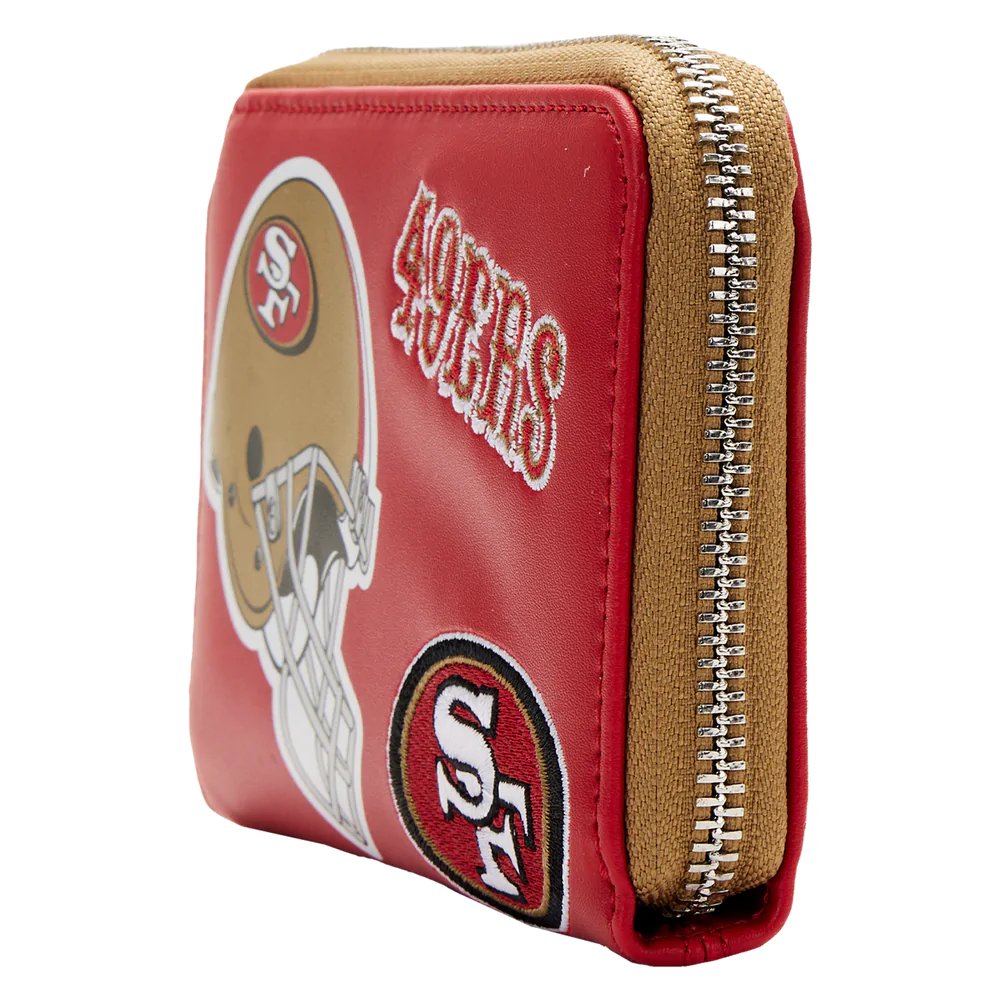 Loungefly NFL San Francisco 49ers Patches Zip-Around Wallet - Side View