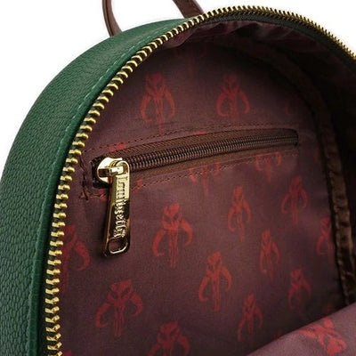 Loungefly Star Wars Boba Fett Faux Leather Mini Backpack - INSIDE PRINT
