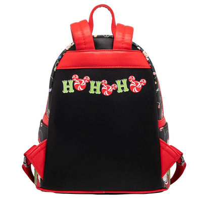 707 Street Exclusive - Loungefly Disney Glow in the Dark Santa Mickey and Friends Christmas Lights Mini Backpack - Back