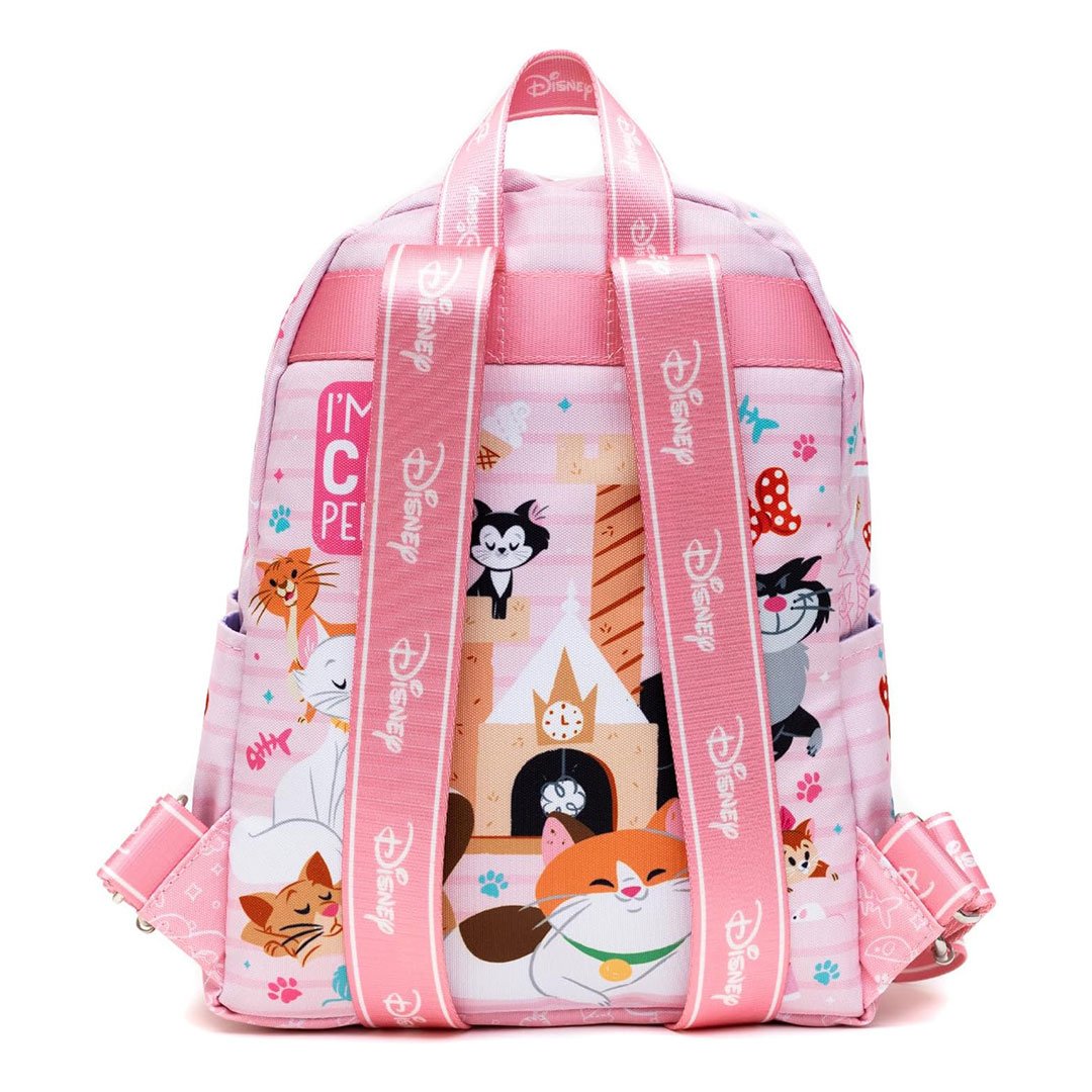 WondaPop Disney Cats Nylon Mini Backpack - Back with straps