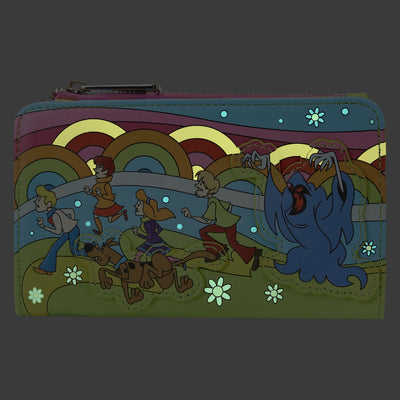 Loungefly Scooby-Doo Psychedelic Monster Chase Glow in the Dark Wallet - Glow in the Dark
