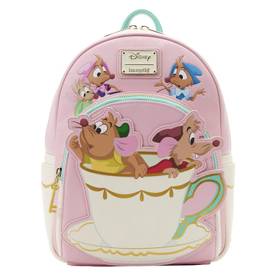 Loungefly Disney Cinderella Gus Gus And Jack Teacup Mini Backpack - Front