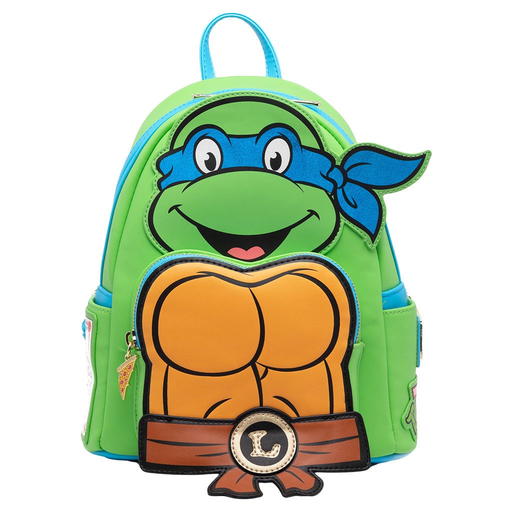 671803390904 - 707 Street Exclusive - Loungefly Nickelodeon TMNT Leonardo Cosplay Mini Backpack - Front