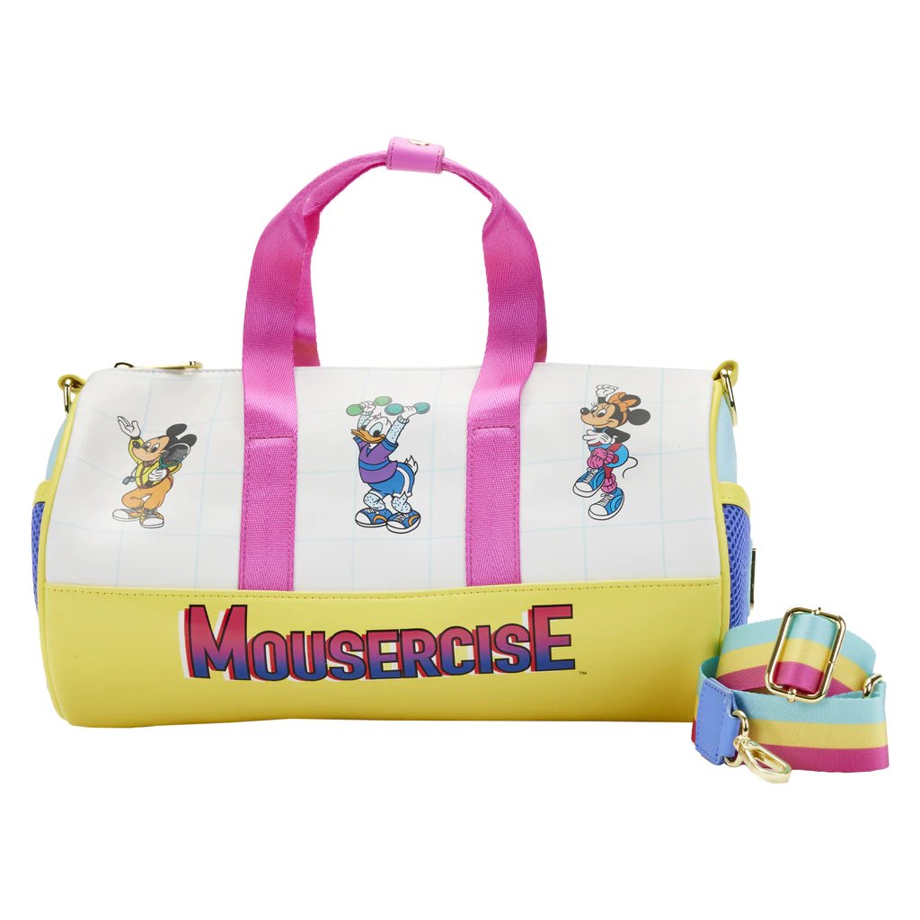 Loungefly Disney Mousercise Duffle Bag - Front