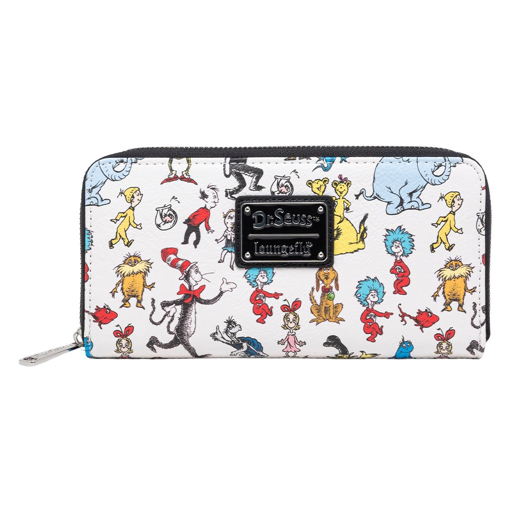 707 Street Exclusive - Loungefly Dr Seuss Characters Zip-Around Wallet - Front