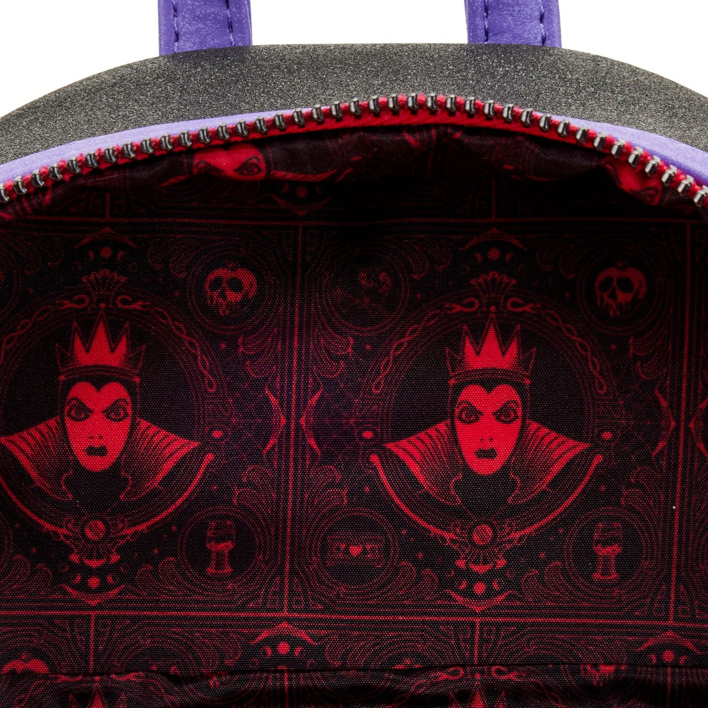 Loungefly Disney Villains Scene Evil Queen Apple Mini Backpack - Interior Lining