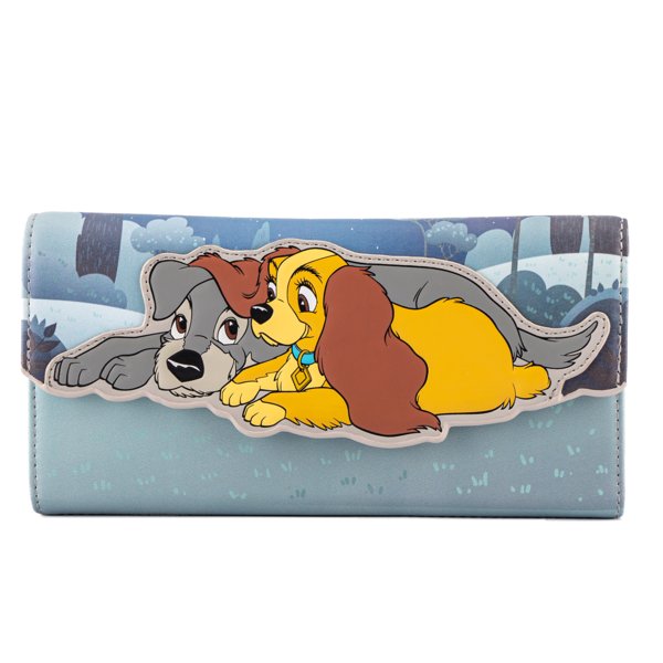 Loungefly Disney Lady & The Tramp Wet Cement Flap Wallet - Front