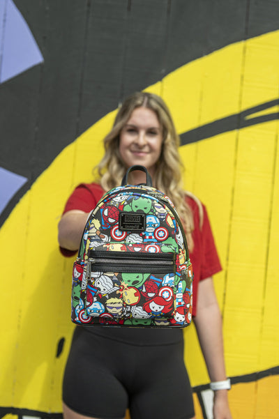 707 Street Exclusive - Loungefly Marvel Avengers Chibi Allover Print Mini Backpack - IRL 03