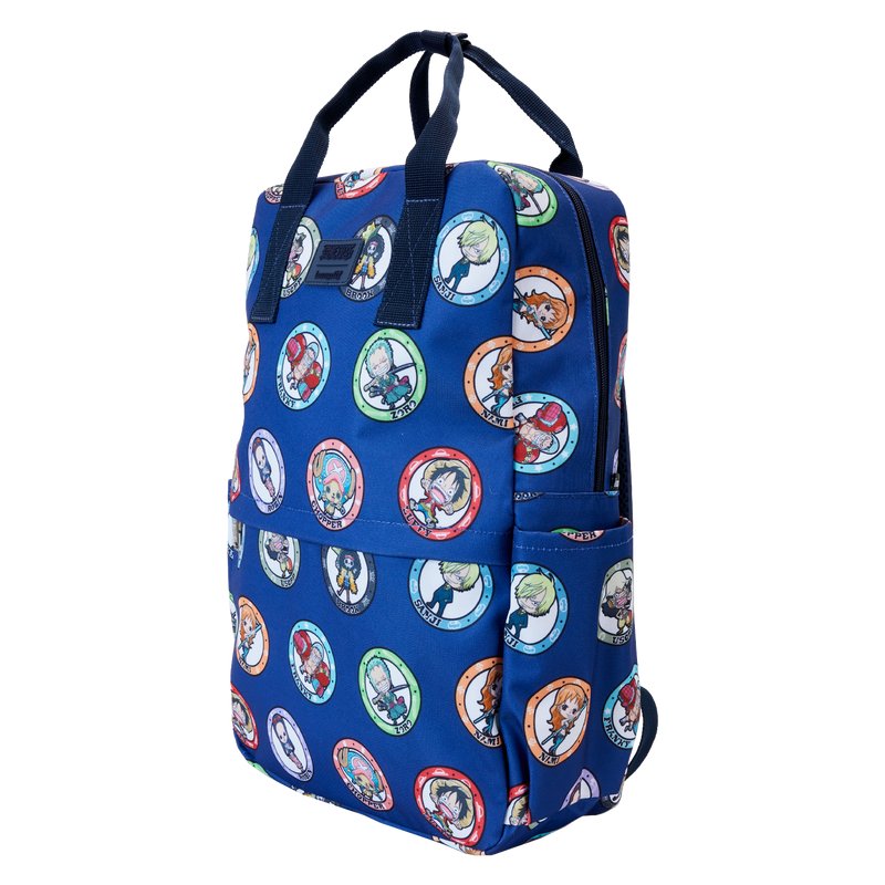 Loungefly Toei One Piece Allover Print Characters Full Size Nylon Backpack - Side View