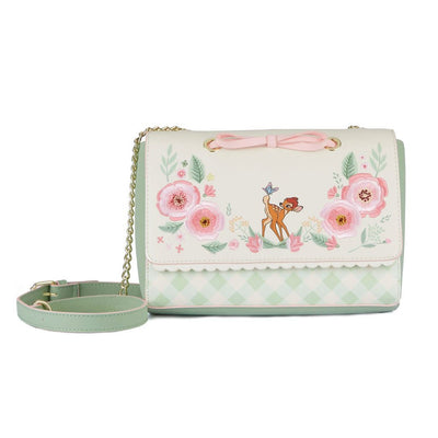 Loungefly Disney Bambi Spring Time Gingham Crossbody Bag Front View