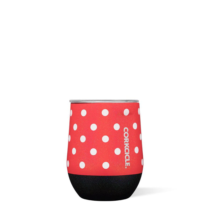 Corkcicle Disney Minnie Mouse Polka Dot 12oz Stemless Cup - Front