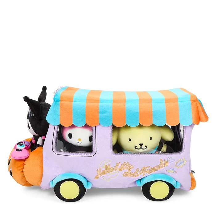Kidrobot Sanrio 18" Hello Kitty and Friends Halloween Food Truck Plush Toy Set - Side