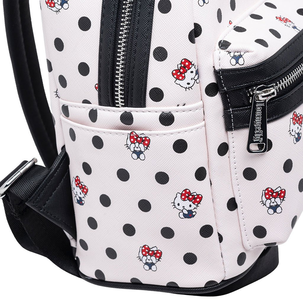 707 Street Exclusive - Loungefly Sanrio Hello Kitty Polka Dot Mini Backpack - Side Pocket