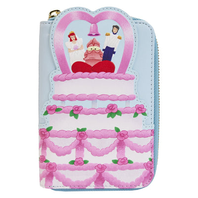 671803447455 - Loungefly Disney Little Mermaid Wedding Cake Zip-Around Wallet - Front