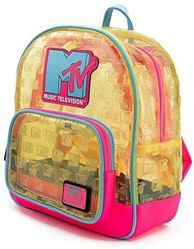 Loungefly MTV Clear Debossed Logo Mini Backpack
