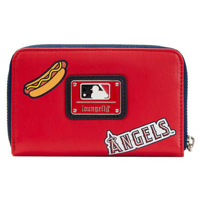 Loungefly MLB Anaheim Angels Patches Zip-Around Wallet - Back - 671803422209