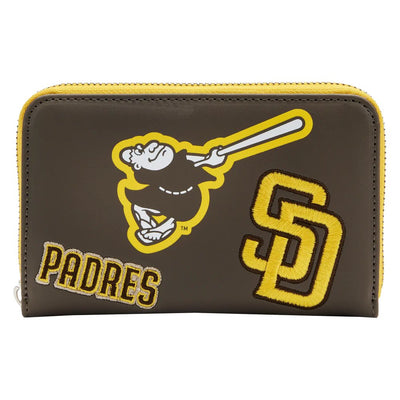 Loungefly MLB San Diego Padres Patches Zip-Around Wallet - Front