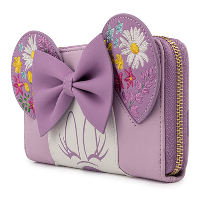 Disney Minnie Holding Flowers Zip-Around Wallet