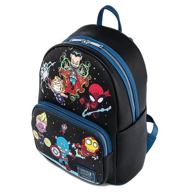 Loungefly Marvel Chibi Group Mini Backpack - artwork by Skottie Young LOUNGEFLY Marvel Skottie Young Chibi Group Mini Backpack  main image 4