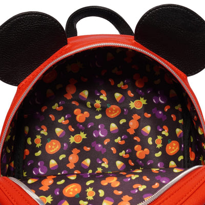 Loungefly Disney Mickey Mouse Devil Mickey Mini Backpack - Entertainment Earth Ex - Interior Lining