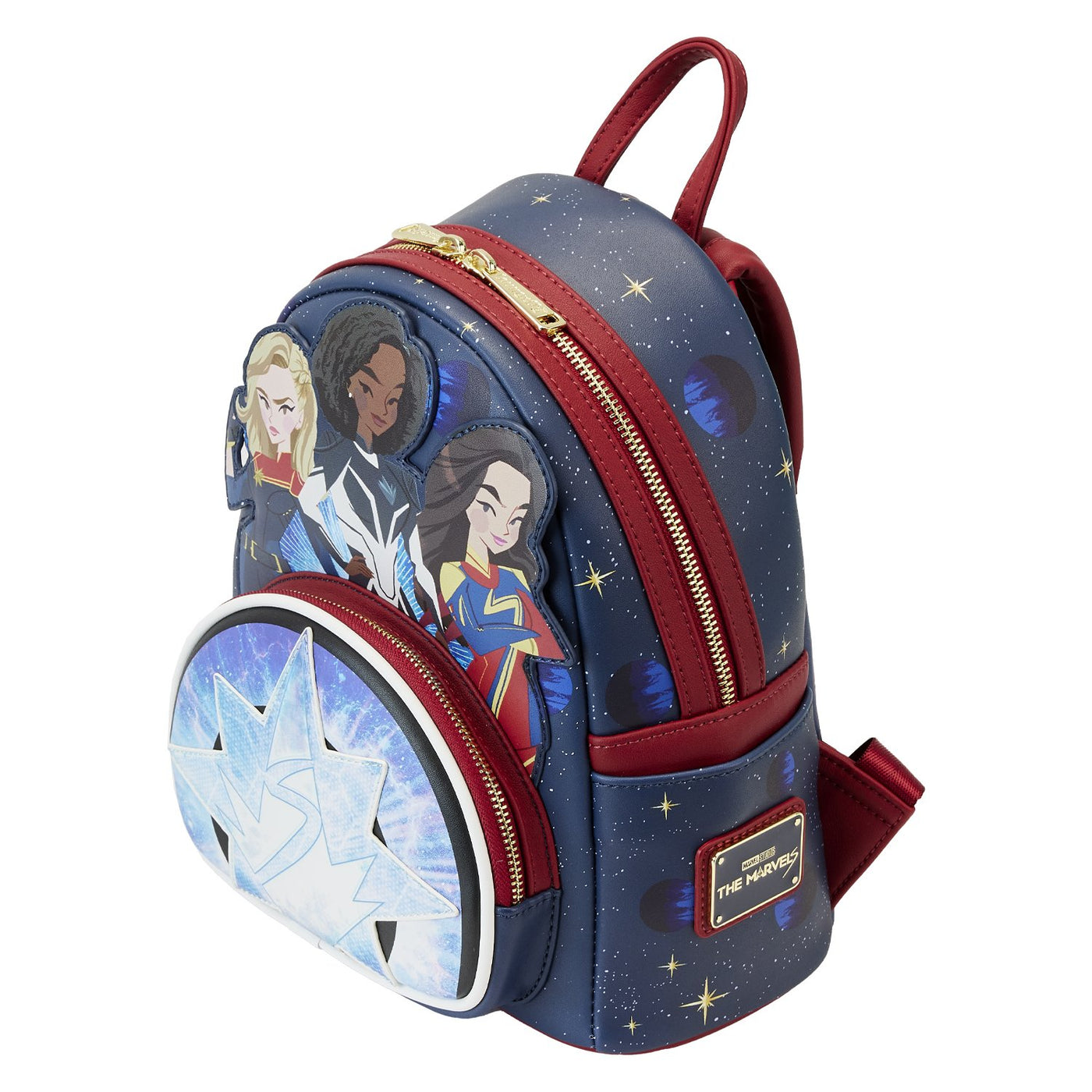 671803392984 - Loungefly Marvel The Marvels Group Mini Backpack - Top View