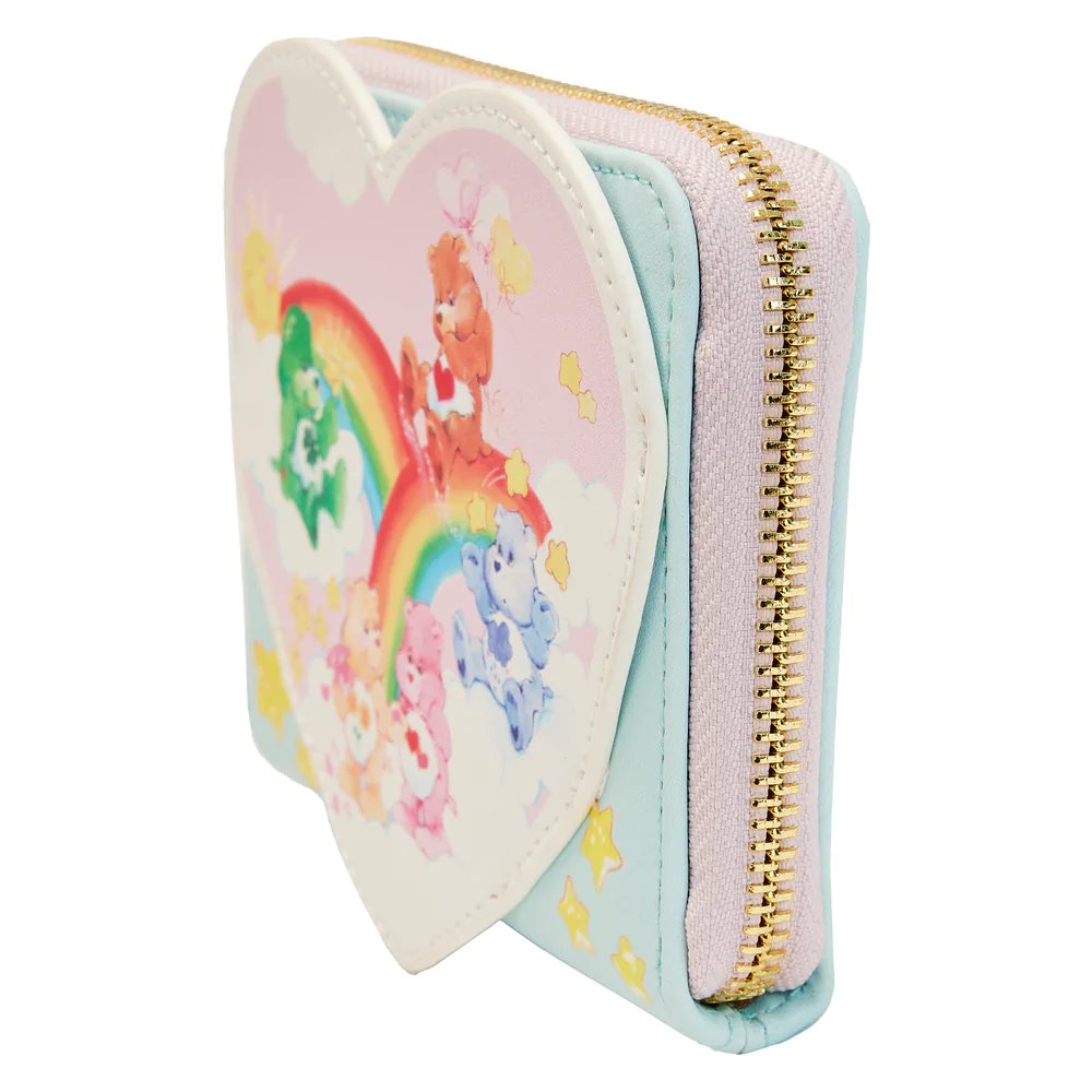 671803448292 - Loungefly Care Bears Cloud Party Zip-Around Wallet - Side View