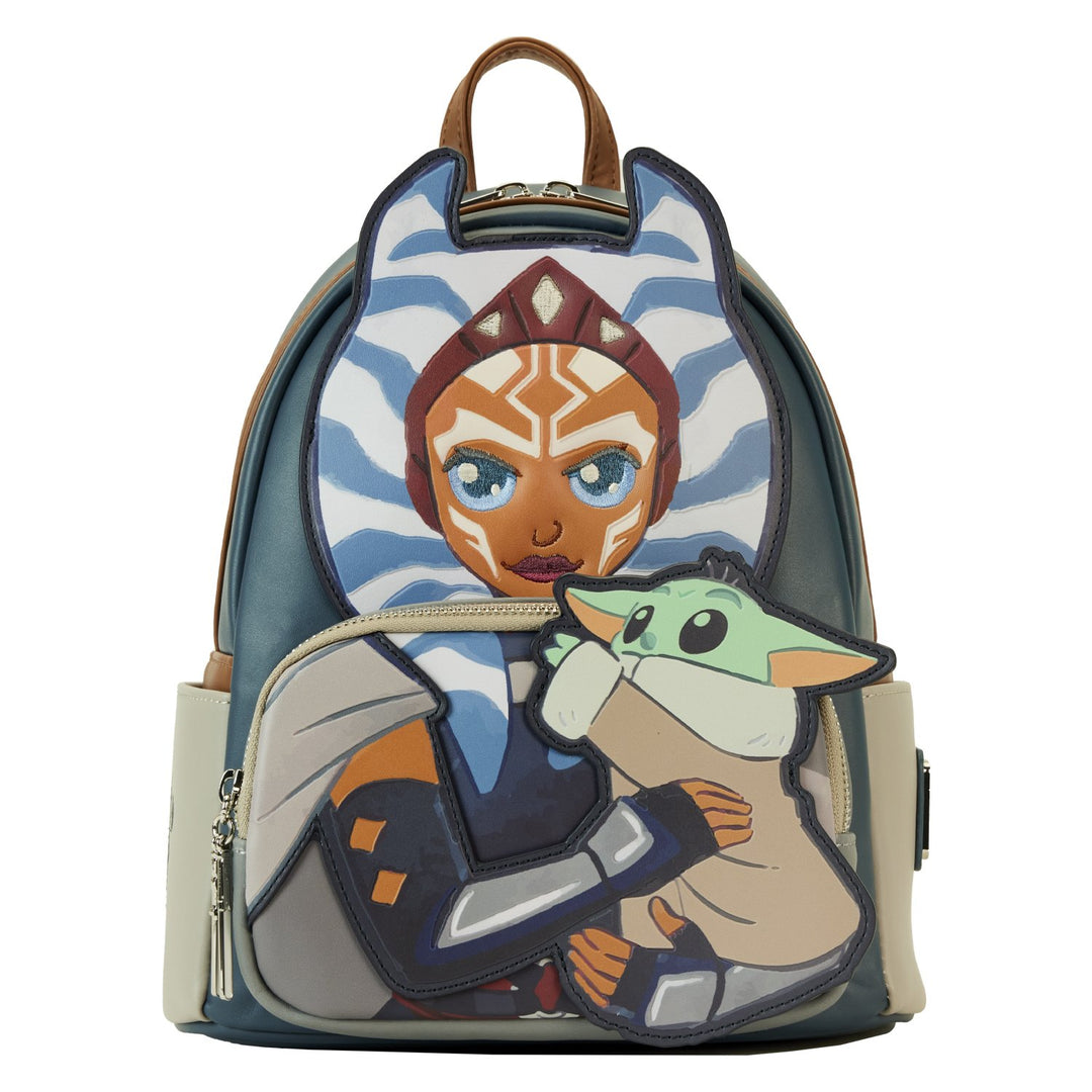 Loungefly Star Wars The Mandalorian Ahsoka Holding Grogu Mini Backpack - Front