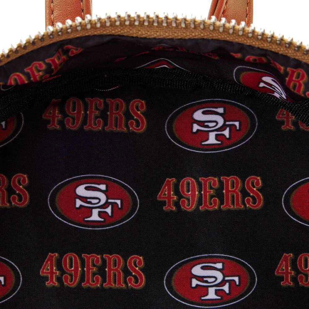 Loungefly NFL San Francisco 49ers Patches Mini Backpack - Interior Lining