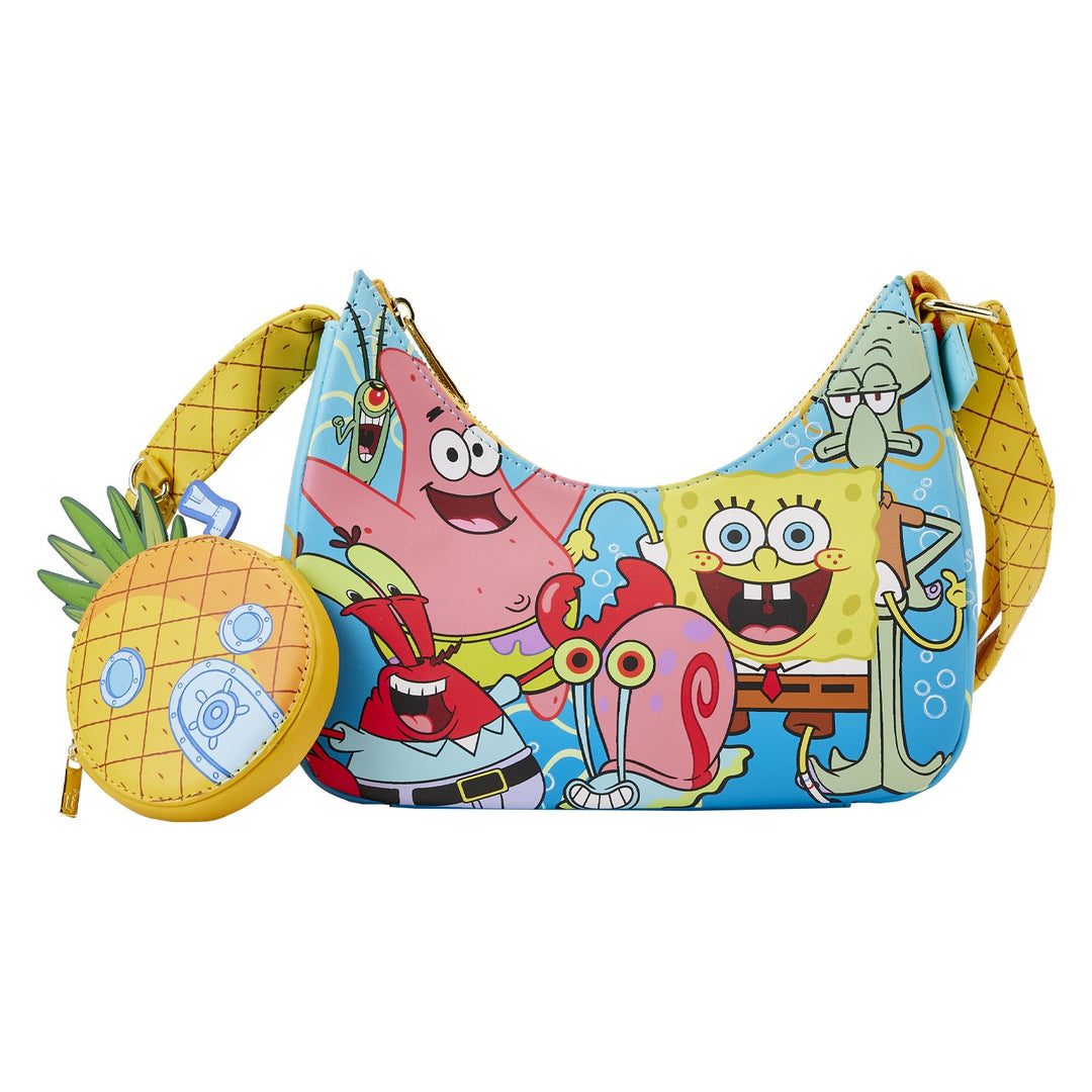 Loungefly Nickelodeon Spongebob Squarepants Group Shot Crossbody - Front