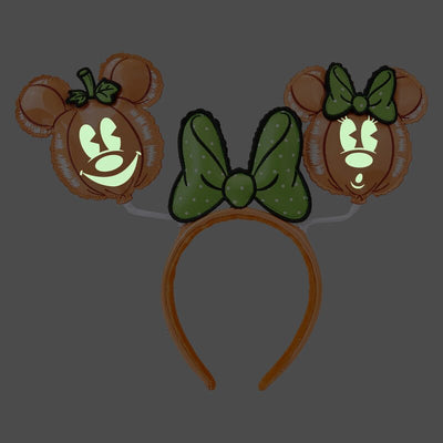 Stitch Shoppe by Loungefly Disney Mickey and Minnie Pumpkin Balloon Headband - August Preorder - Glow in the Dark