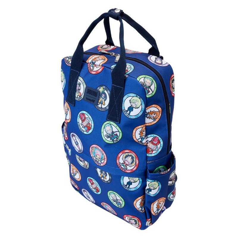 Loungefly Toei One Piece Allover Print Characters Full Size Nylon Backpack - Top View