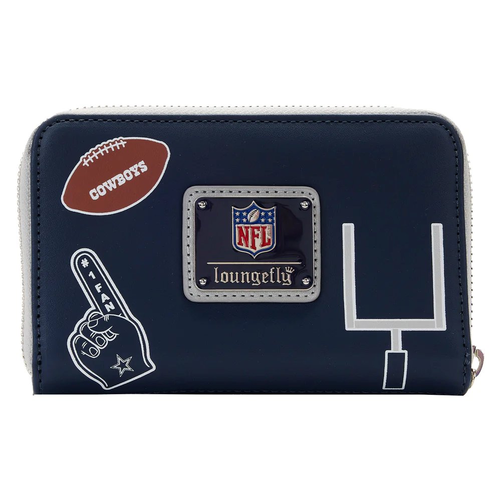 Loungefly NFL Dallas Cowboys Patches Zip-Around Wallet - Back