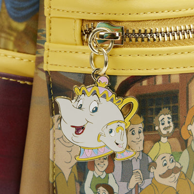 Loungefly Disney Beauty and the Beast Belle Princess Scene Mini Backpack - Zipper Pull