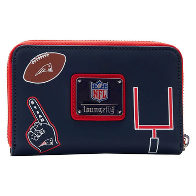 Loungefly NFL New England Patriots Patches Zip-Around Wallet - Back