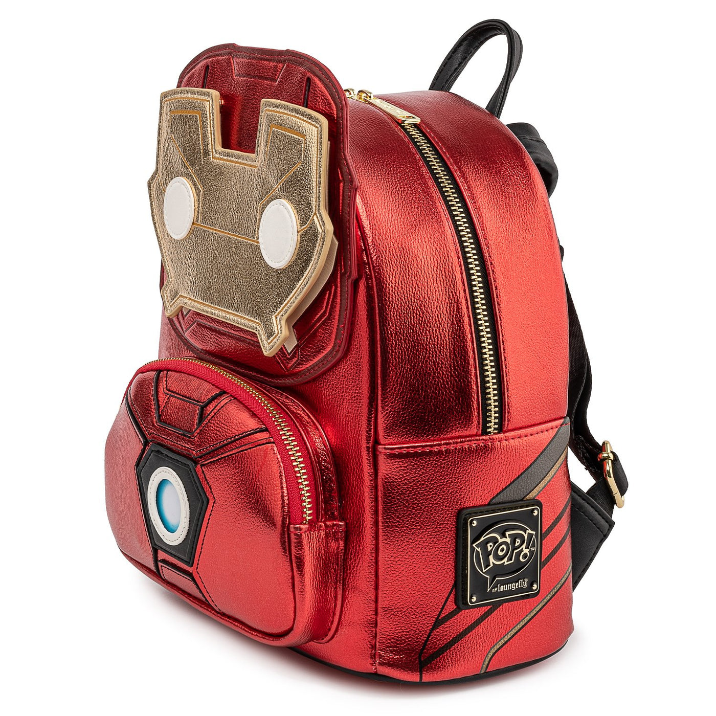 Pop! Loungefly Disney Marvel Iron Man Light-Up Mini Backpack - Side