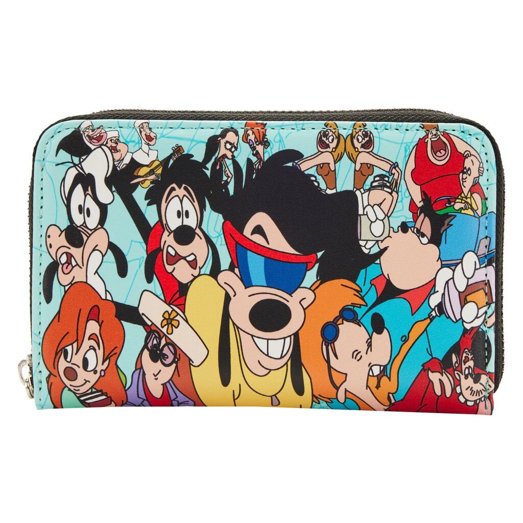 Loungefly Disney Goofy Movie Collage Zip-Around Wallet - Front