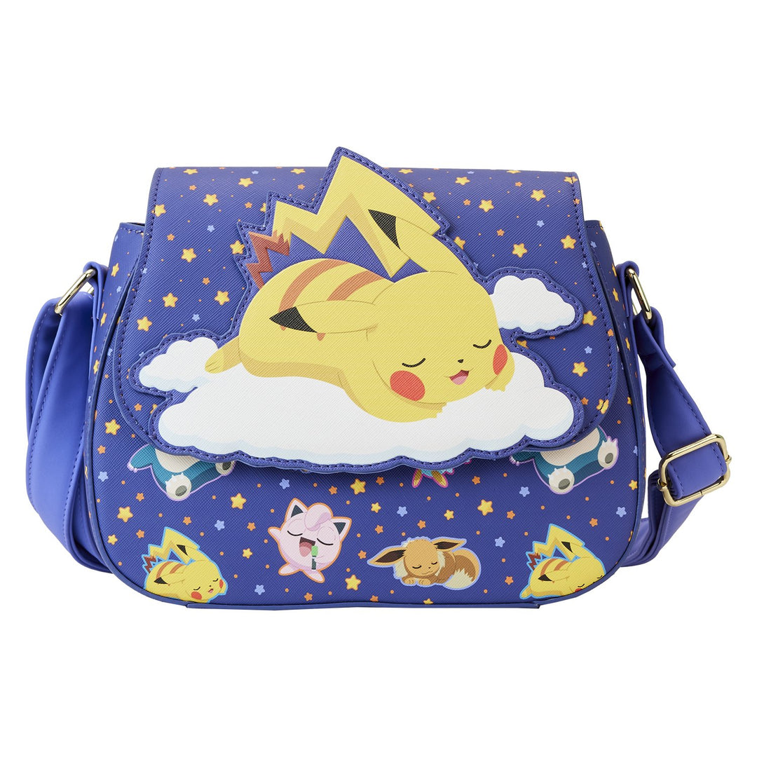 Loungefly Pokemon Sleeping Pikachu and Friends Crossbody - Front