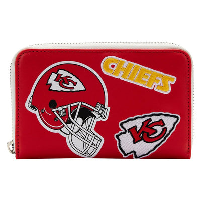 Loungefly NFL Kansas City Chiefs Patches Zip-Around Wallet - Front